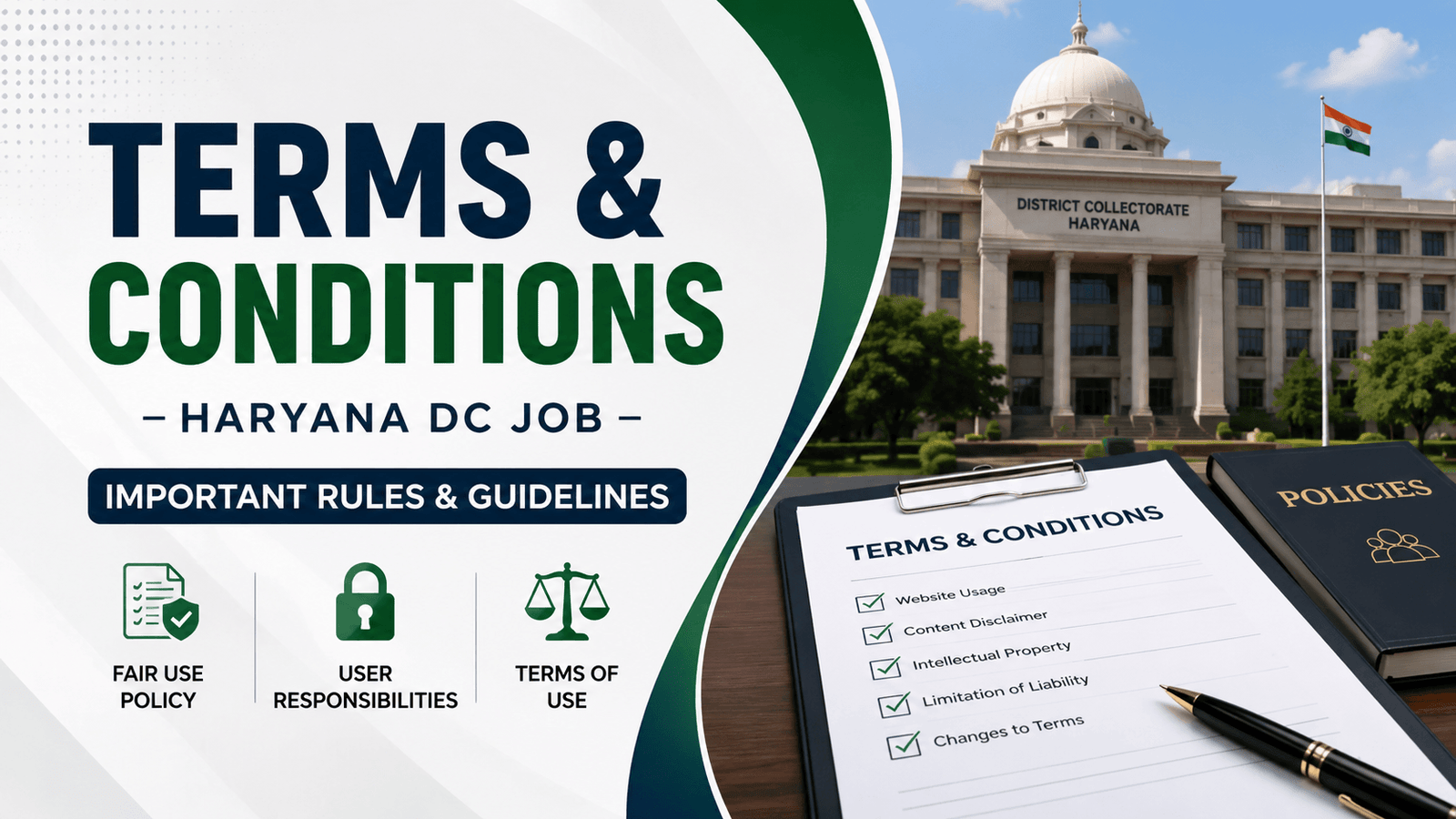 haryana dc job terms and condition